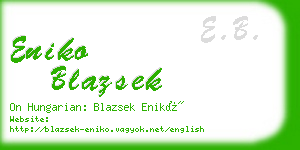 eniko blazsek business card